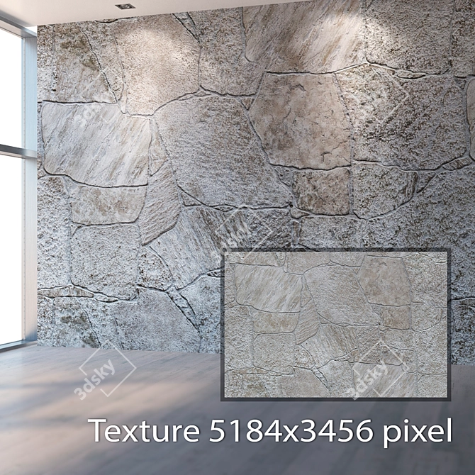 Seamless 4K Stone Texture 3D model image 2