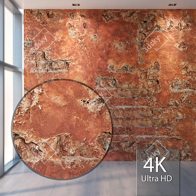 Title: Seamless 4K Plaster Texture Set 3D model image 1