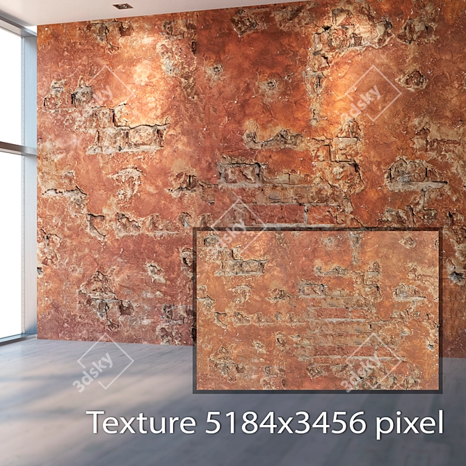 Title: Seamless 4K Plaster Texture Set 3D model image 2