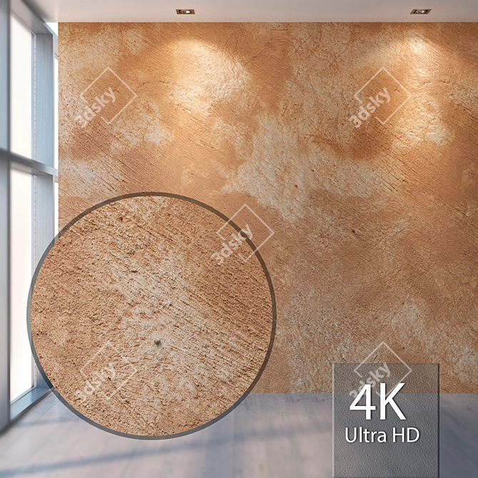 Seamless Plaster Texture 4K 3D model image 1