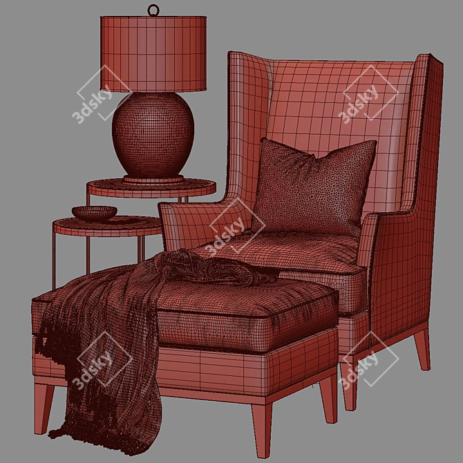 Modern Elegance: Blake Chair Set 3D model image 2