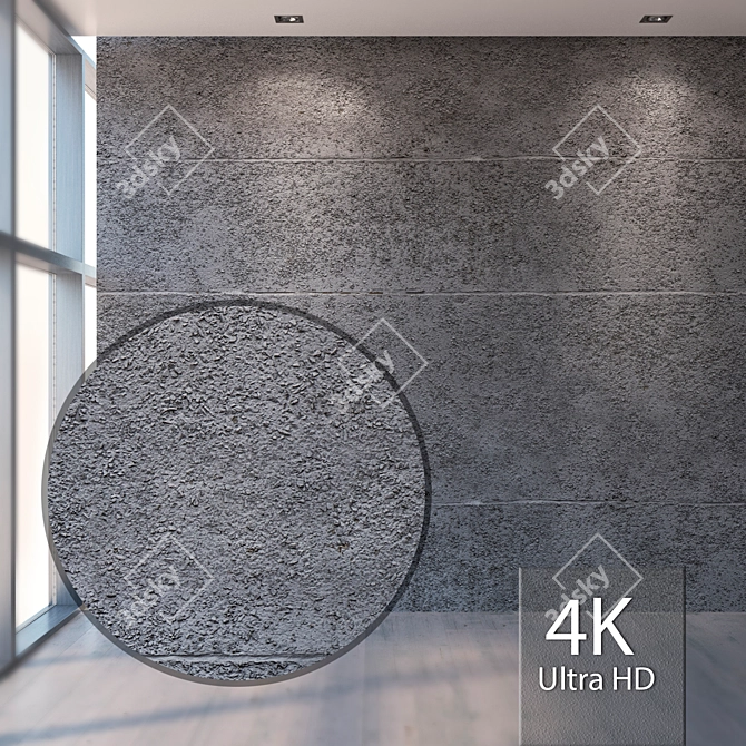 Seamless 4K Concrete Texture 3D model image 1