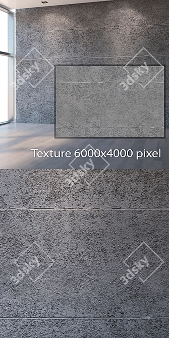 Seamless 4K Concrete Texture 3D model image 2