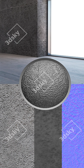 Seamless 4K Concrete Texture 3D model image 3