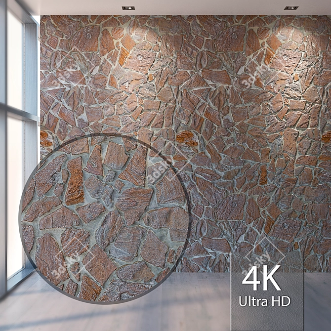 Seamless Stone Texture - 4K Res. 3D model image 1