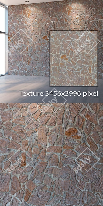 Seamless Stone Texture - 4K Res. 3D model image 2