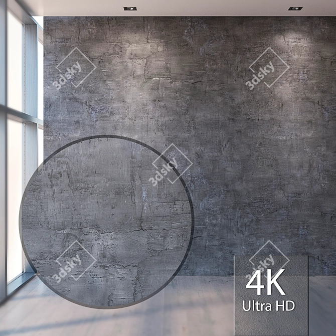 Seamless Plaster Texture Pack 3D model image 1