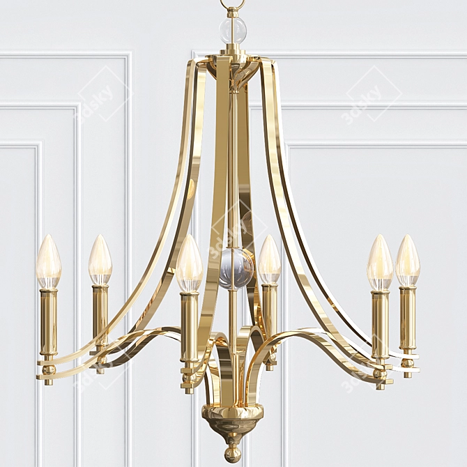 Elegant Evington Chandelier by Feiss 3D model image 1