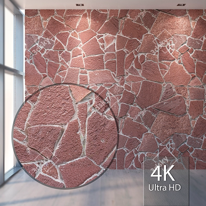 Seamless 4K Stone Texture 3D model image 1