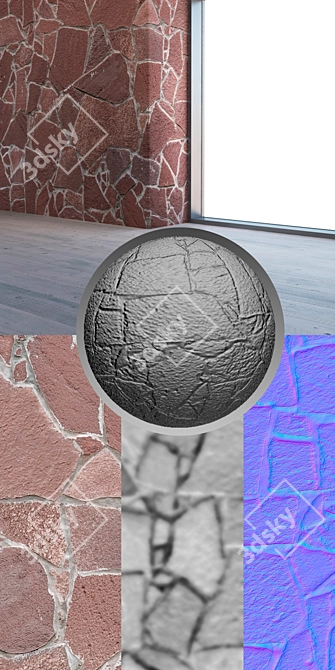 Seamless 4K Stone Texture 3D model image 3