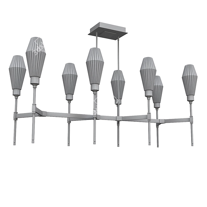 Elegant Aalto Linear Chandelier 3D model image 3