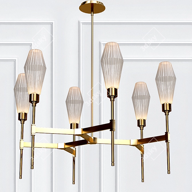 Aalto Round Chandelier: Elegant Illumination 3D model image 1