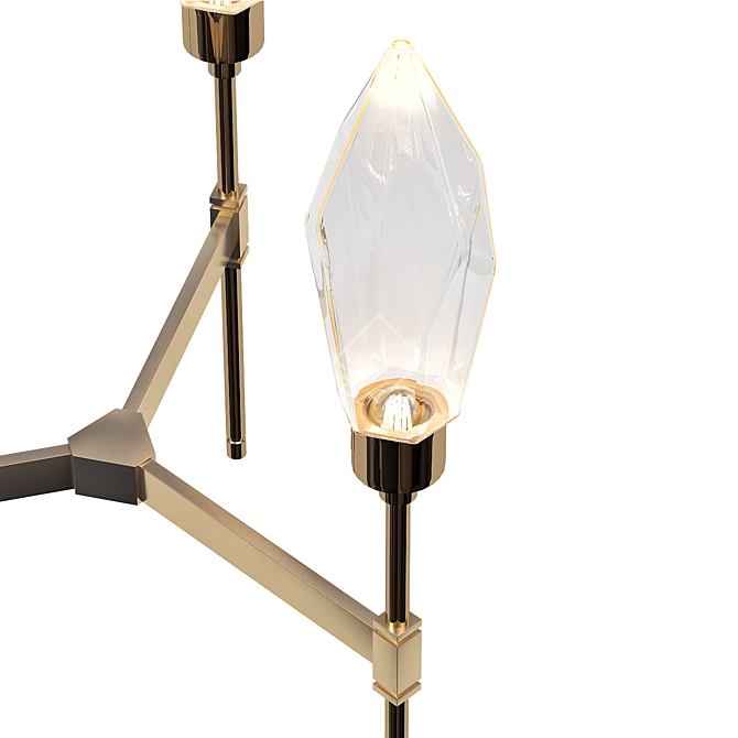 Elegant Rock Crystal Chandelier 3D model image 2