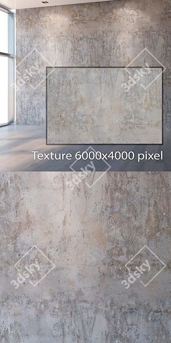 Seamless Plaster Texture 4K 3D model image 2