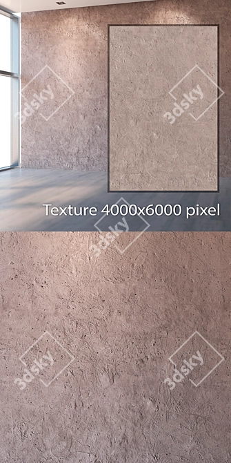 Seamless Plaster Texture 4K 3D model image 2