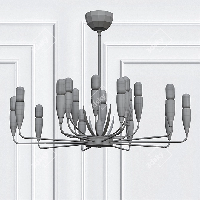 Elegant Intrigue: Arteriors Hardy Chandelier 3D model image 3