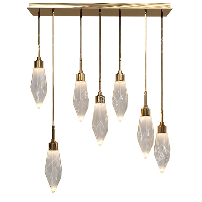 Sparkling Crystal Pendant Light 3D model image 1