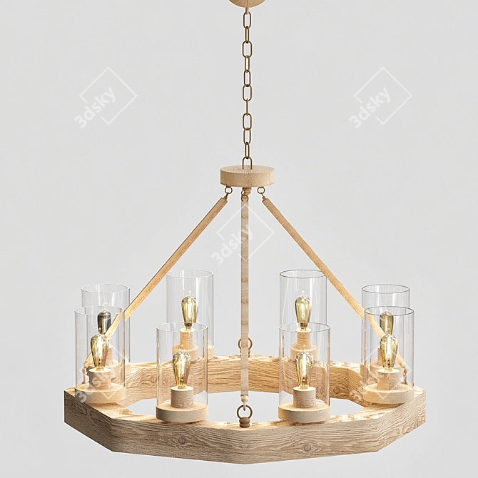 Stunning Jasper Park Chandelier 3D model image 1