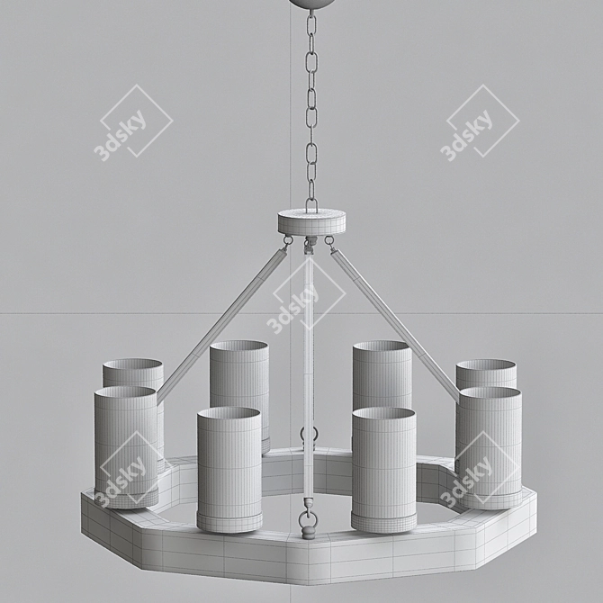 Stunning Jasper Park Chandelier 3D model image 2