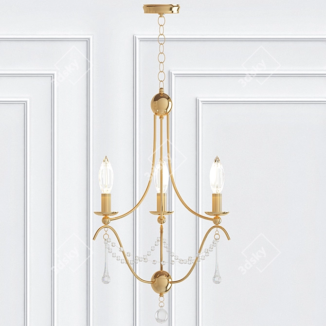 Minimalist Metro Suspension Light 3D model image 1