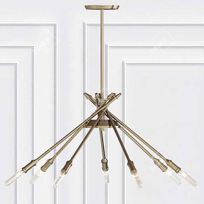 Elegant Doncaster Chandelier by Kichler 3D model image 1