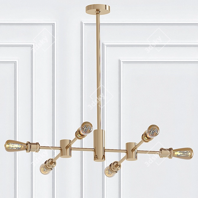 Elegant Illumination: Tribeca Chandelier 3D model image 1