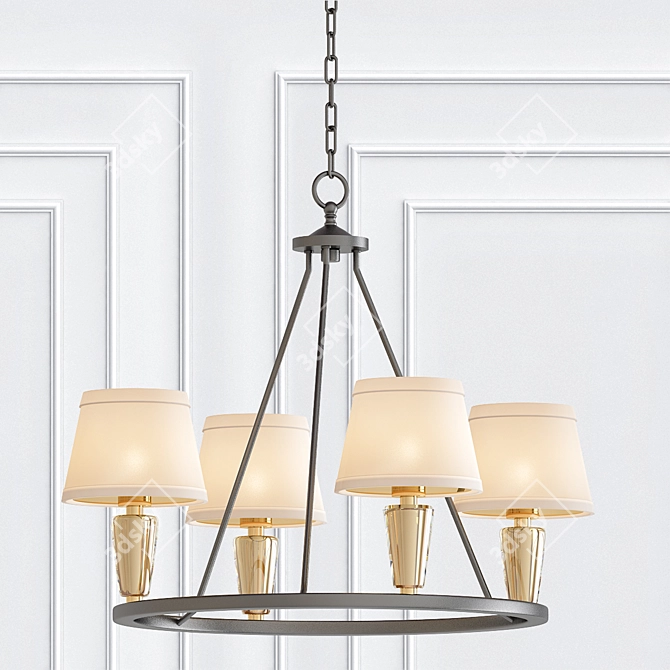 Luxury Illumination: Warden Chandelier 3D model image 1