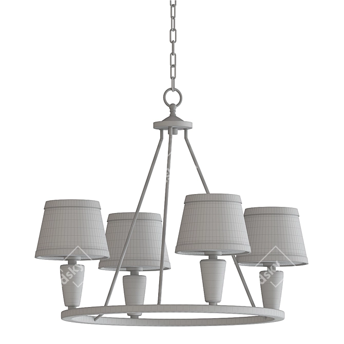 Luxury Illumination: Warden Chandelier 3D model image 2