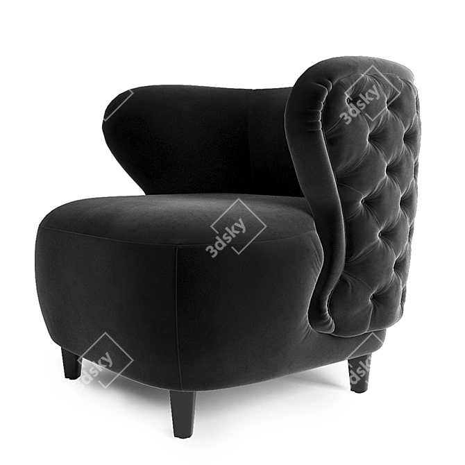 Annabelle Heritage Armchair: 3D Model with Textures 3D model image 1