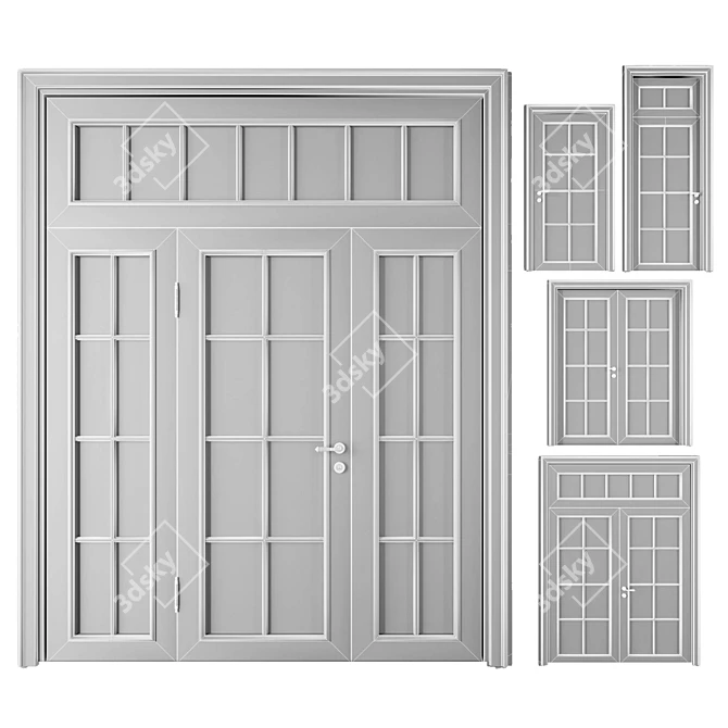 Paris Collection French Doors 3D model image 3