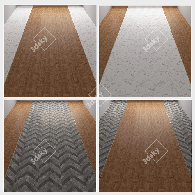 Marble & Wood Floor Collection 3D model image 1