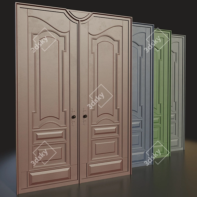 Elegant Entry Door 3D model image 1