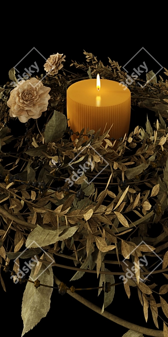 Eternal Blooms: Dried Petal Delight 3D model image 2