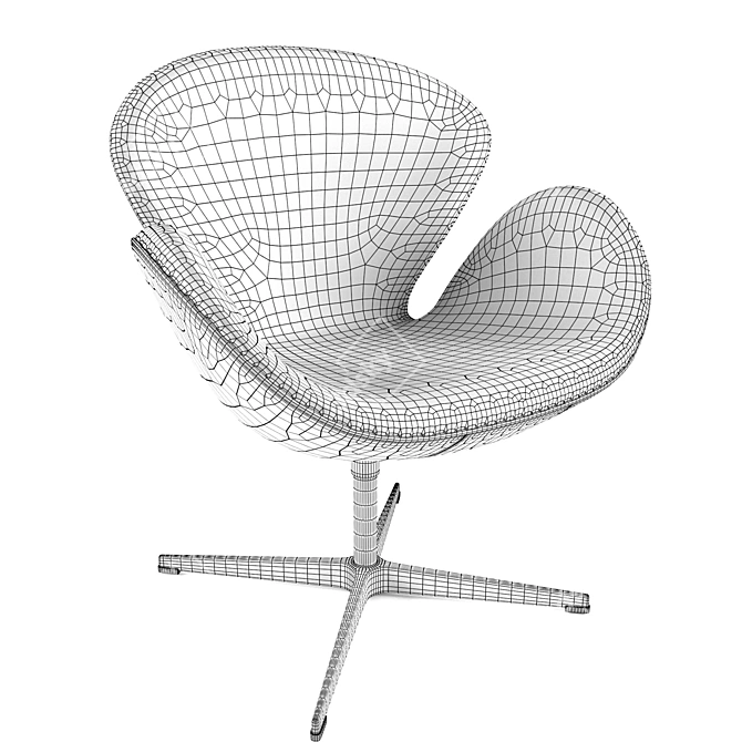 Swan Chair: Elegant Modern Style 3D model image 3