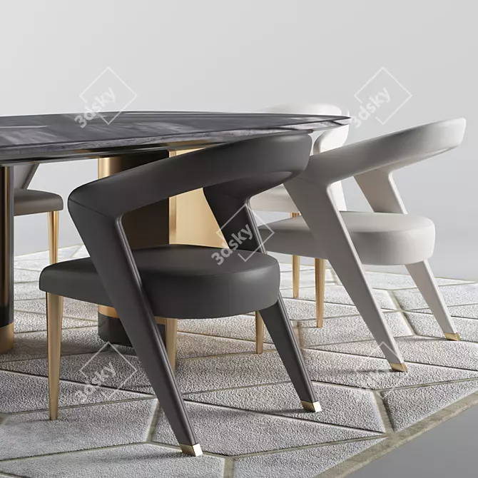 Elegant Bizzotto IKAT Table 3D model image 2
