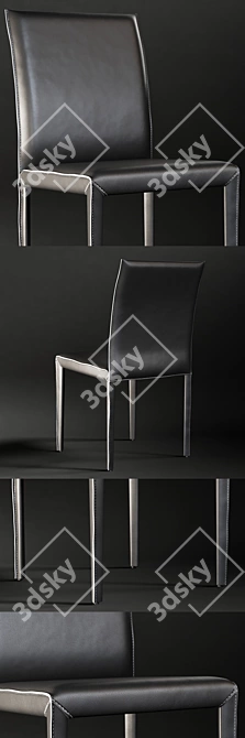 Folio Dining Chair: Realistic 3D Model 3D model image 2