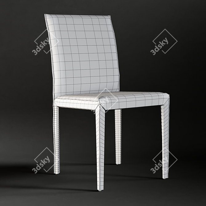 Folio Dining Chair: Realistic 3D Model 3D model image 3