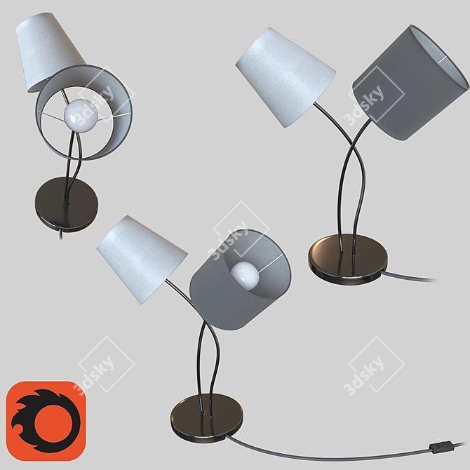 EGLO Anodized Aluminum Table Lamp 3D model image 1