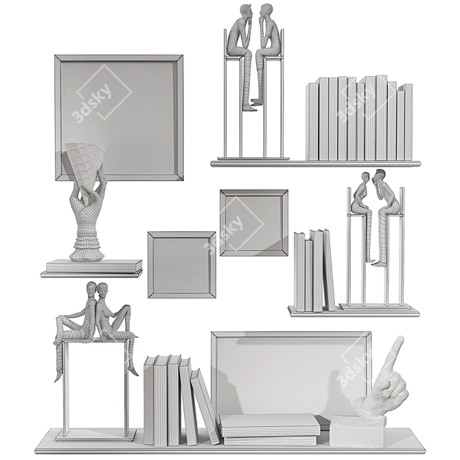 Elegant Home Decor Set 3D model image 3