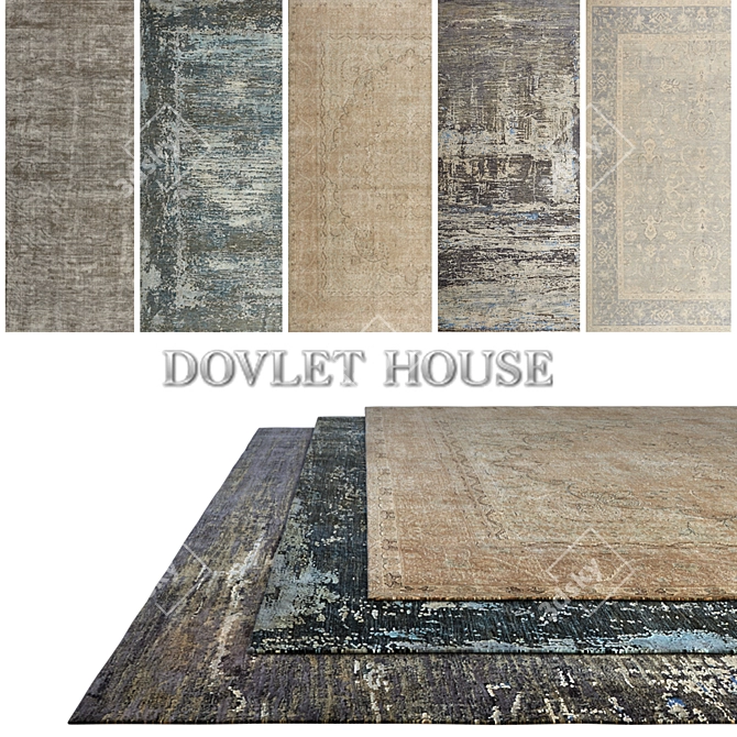 DOVLET HOUSE 5-Piece Carpet Collection 3D model image 1