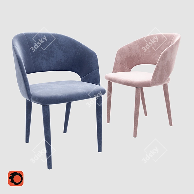 Andorra Easy Chair: Stylish and Durable Comfort 3D model image 3