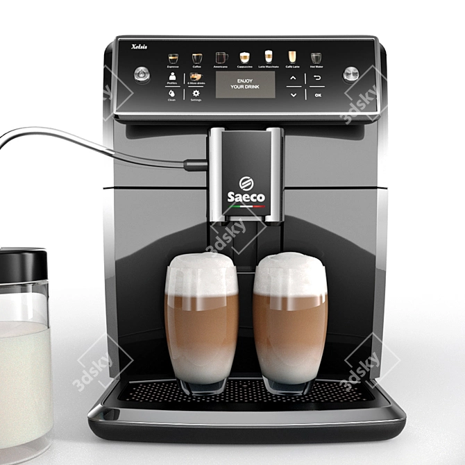 Philips Saeco Xelsis SM7580: Ultimate Automatic Coffee Machine 3D model image 2