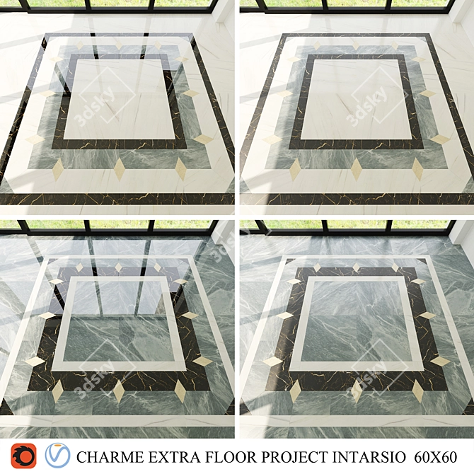 Italon Charme Extra Ceramic Floor Tiles 3D model image 1