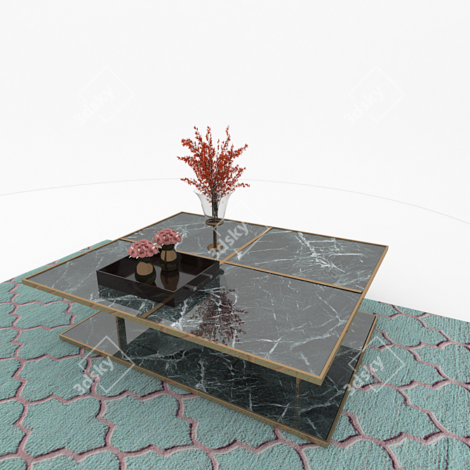 Vray Coffee Table: Full Texture Model 3D model image 1