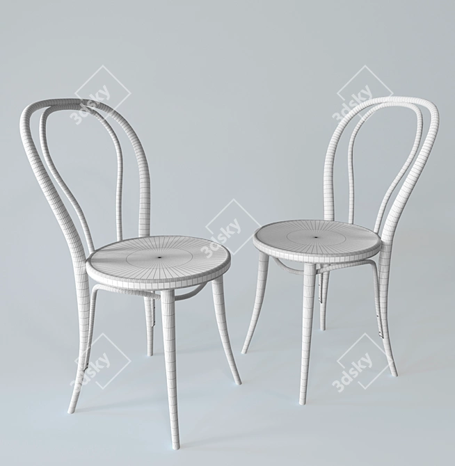 Vienna A-1840 Wooden Chair | Russian Made 3D model image 2