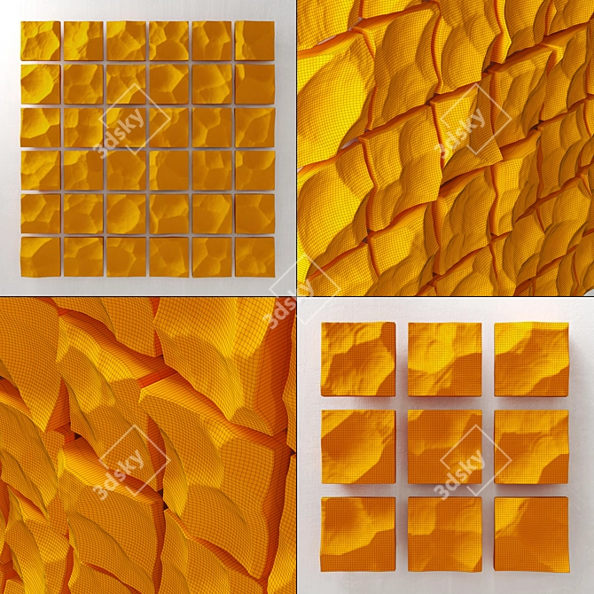 Rock Stone Decor Panel | High-Quality 3D Texture 3D model image 3