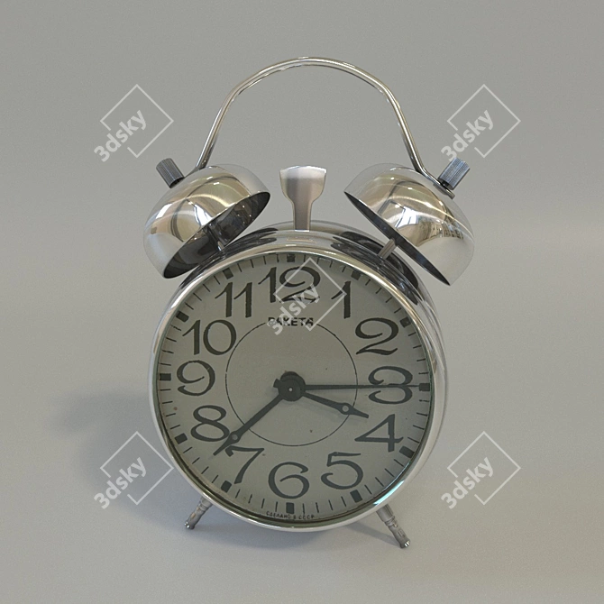 Retro Rocket Alarm Clock 3D model image 1