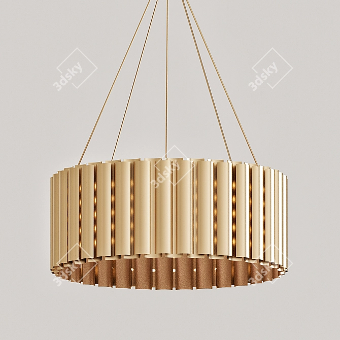 Elegant Aurum III Suspension Light 3D model image 1