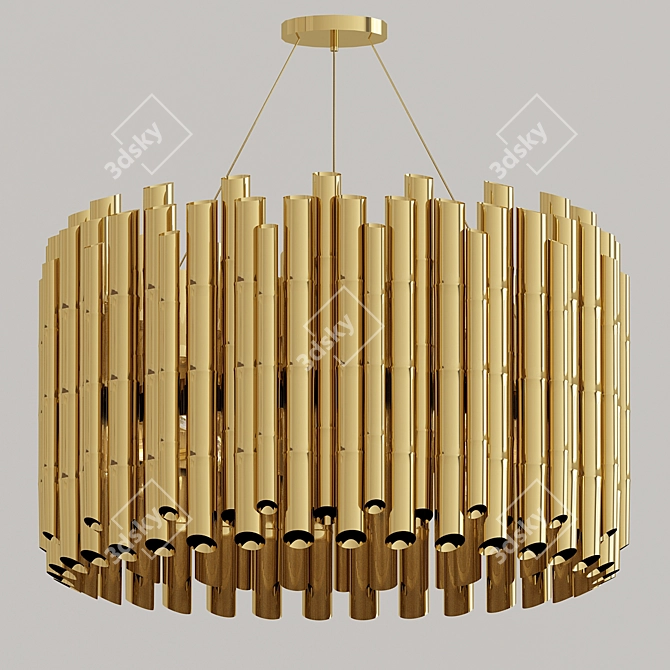 Elegant Saki Suspension Light 3D model image 1