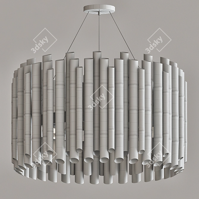 Elegant Saki Suspension Light 3D model image 2